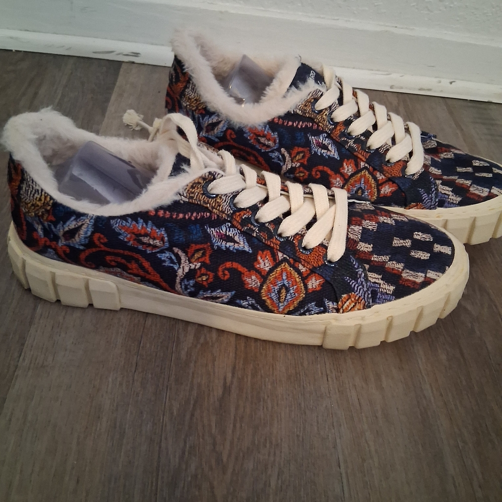 FARM RIO  Blue AINIKA Sneakers with Faux Fur Lining